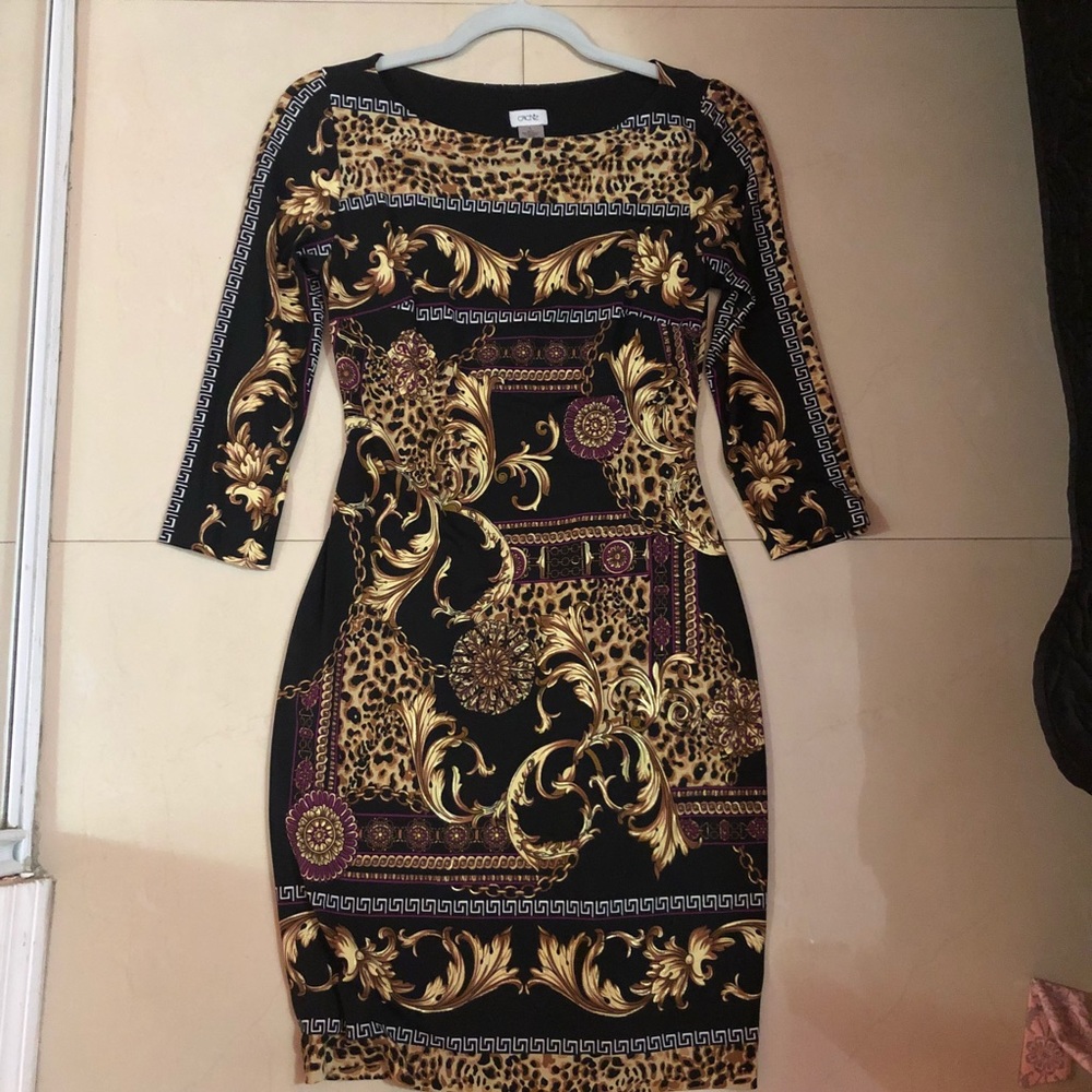 Cache Printed Quarter Sleeve Dress